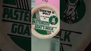 Vintage Chester wolf pasteurized goat milk milk bottle sealer￼