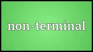Non-terminal Meaning