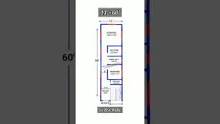 11 &times; 60 sqft 2bhk house plan // 11 &times; 60 home design // #shorts #houseplan #homedesign #youtubeshorts