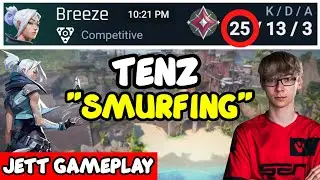 SEN TenZ plays Jett on Breeze | Valorant Pro Gameplay