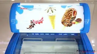 cured glass chest freezer display ice cream freezer SDSC 168Y