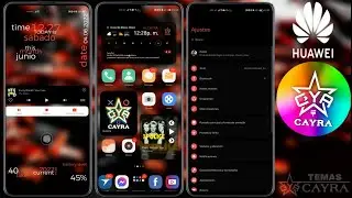 El mejor tema para Huawei - EMUI 12 Themes - Crimsong Pro Dark Red - Cayra Temas