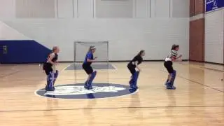 Field Hockey Goalie Footwork Drill - Fast feet with lateral side slides