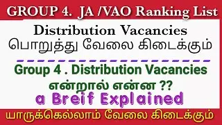 TNPSC Group 4; || distribution of vacancies 2019