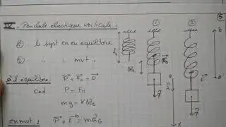 Mécanique : Pendule élastique vertical ( étude dynamique)