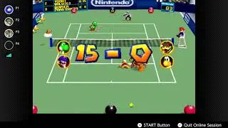 Mario Tennis ONLINE MULTIPLAYER GAMEPLAY [Nintendo Switch Online - Nintendo 64]
