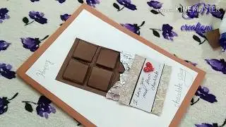 DIY Chocolate Card|Valentine Day Chocolate Card |How to make Card for Chocolate Day | handmade Card