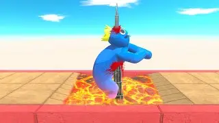 Avoid Giant Lava Spike and Collapsing Floor - Animal Revolt Battle Simulator