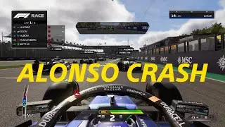 ALONSO CRASH IN IMOLA ITALY