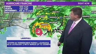 Hurricane Francine: Latest track as the hurricane makes landfall in Louisiana