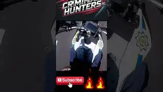 The police officer on a motorcycle is chasing the criminals. #crimestoppers #shorts #status  #memes