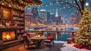 Peaceful Christmas Jazz Instrumental 🎄 Warm Fireplace Vibes for Relaxation