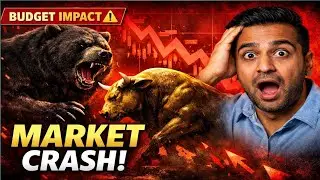 Budget Aate Hi Market Crash! Sensex 1500 Down | Nifty गिरा | Budget Negative Impact