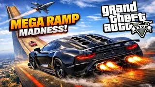 &ldquo;GTA 5 Mega Ramp Madness 😈 | Black Supercar Extreme Jump 🔥&rdquo;
