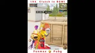 🔥 wow funny clutch 🤪1v4 in bgmi. #funmaxpubg