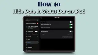 Как скрыть дату в строке состояния на iPad