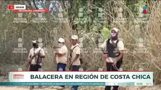 Balacera provoca p&aacute;nico en Tecoanapa, Guerrero | Noticias con Crystal Mendivil 