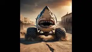MEGALODON Monster Truck #monstertruck #monsterjam #shark #megalodon #monster #ai