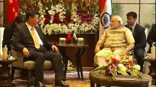 PM Modi meeting the Chinese President Xi Jinping