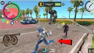 Rope Hero Vice Town (rope hero withjetpack) BD 100 ground spider robotmachine destroy robot car