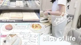 slice of life diaries: weekend as a schoolgirl, eating out, muji haul