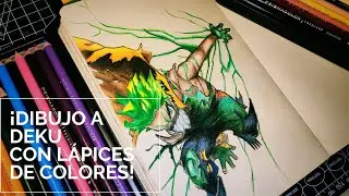 ¡Dibujo a Carnage Deku (Deku Overlay ) con lapices de colores PRISMACOLOR! | My Hero Academia