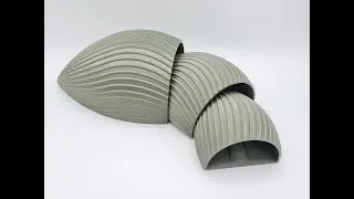 Vase/Blumentopf/Pflanzenbeh&auml;lter in 3D-Muscheldesign, Powerstripes, schnelle Montage, kein Bohren!