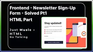 Frontend Mentor Newsletter Sign-Up Form Solved - HTML part