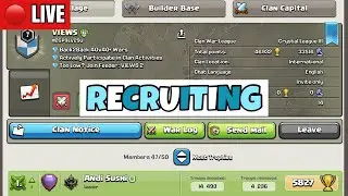 🔴 LIVE - FREE BASE REVIEWS + MASS RECRUITING CLAN MEMBERS