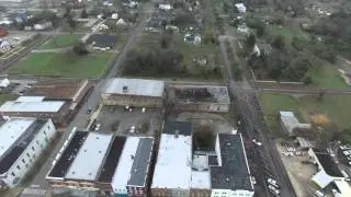 Aerial panoramic from downtown Demopolis, AL