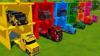 TRANSPORTING FIRE TRUCKS, AMBULANCE Farming Simulator 22