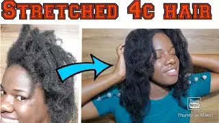How to stretch 4c Natural hair safely with blow dryer/Tension Method/bantu knots curls on 4c hair