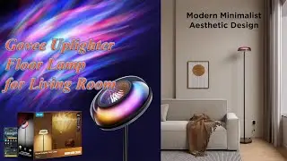 Govee Uplighter Floor Lamp | RGBIC Ripple Projector | Smart Corner Light for Living Room & Bedroom