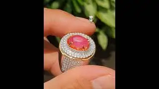 Batu Permata Natural Super Metalic Ruby Burma Myanmar 4.19 Ct SKY Lab Certified