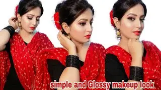Dewy Ramadan makeup look in black dress/ festive look