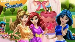 Jasmine Wedding Cake ❤ Belle and Ariel Cooking Weding Cake for Jasmine