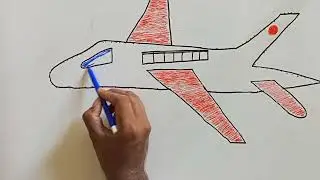 Draw plane on white board easy method||Variety of life