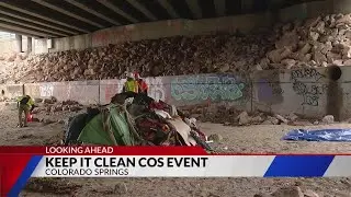 Volunteer at Keep It Clean COS event along Greenway Trail