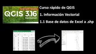 1.1 QGIS Convertir coordenadas de Excel a un archivo .shp de puntos