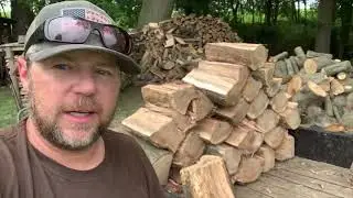 Performance Pro Splitter Goes Vertical on Big Hickory #firewood #performancepro#hickory