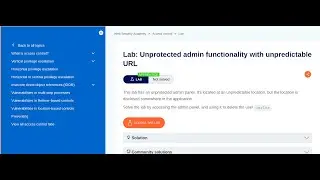 Portswigger: Unprotected admin functionality with unpredictable URL