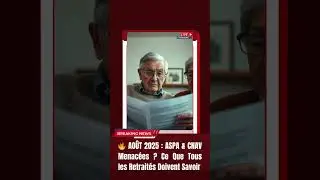 🔥 AO&Ucirc;T 2025 : ASPA & CNAV Menac&eacute;es ? Ce Que Tous les Retrait&eacute;s Doivent Savoir !