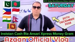 BYC Daily Remittances Rates Update Saturday 20th December 2025 🇵🇰🇧🇩🇮🇳🇮🇩🇳🇵🇱🇰🇵🇭@azaanofficialvlog9129 