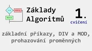 Algoritmy 1. cvičen&iacute; - Z&aacute;kladn&iacute; př&iacute;kazy, DIV a MOD, prohazov&aacute;n&iacute; proměnn&yacute;ch