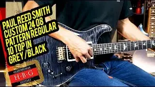 Paul Reed Smith Custom 24 08 Pattern Regular 10 Top in Grey/ Black