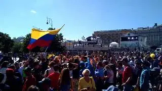 World cup. Football fans. Colombia. June 15