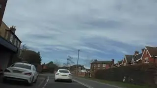 Driving On The A38 From Tewkesbury To Worcester, England 28th March 2016