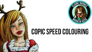 Copic Colouring: Make it Crafty Phoebe's Christmas Wish (speed colouring)