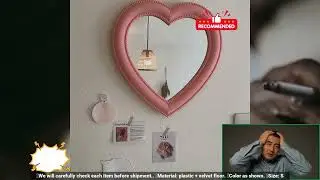 3256804656915566 Pink Love Mirror Desktop Makeup Mirror Wall Mounted Dual use Vanity Mi