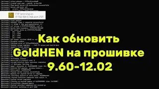 Как обновить GoldHEN на прошитой Playstation 4 версия ПО 9.60 12.02